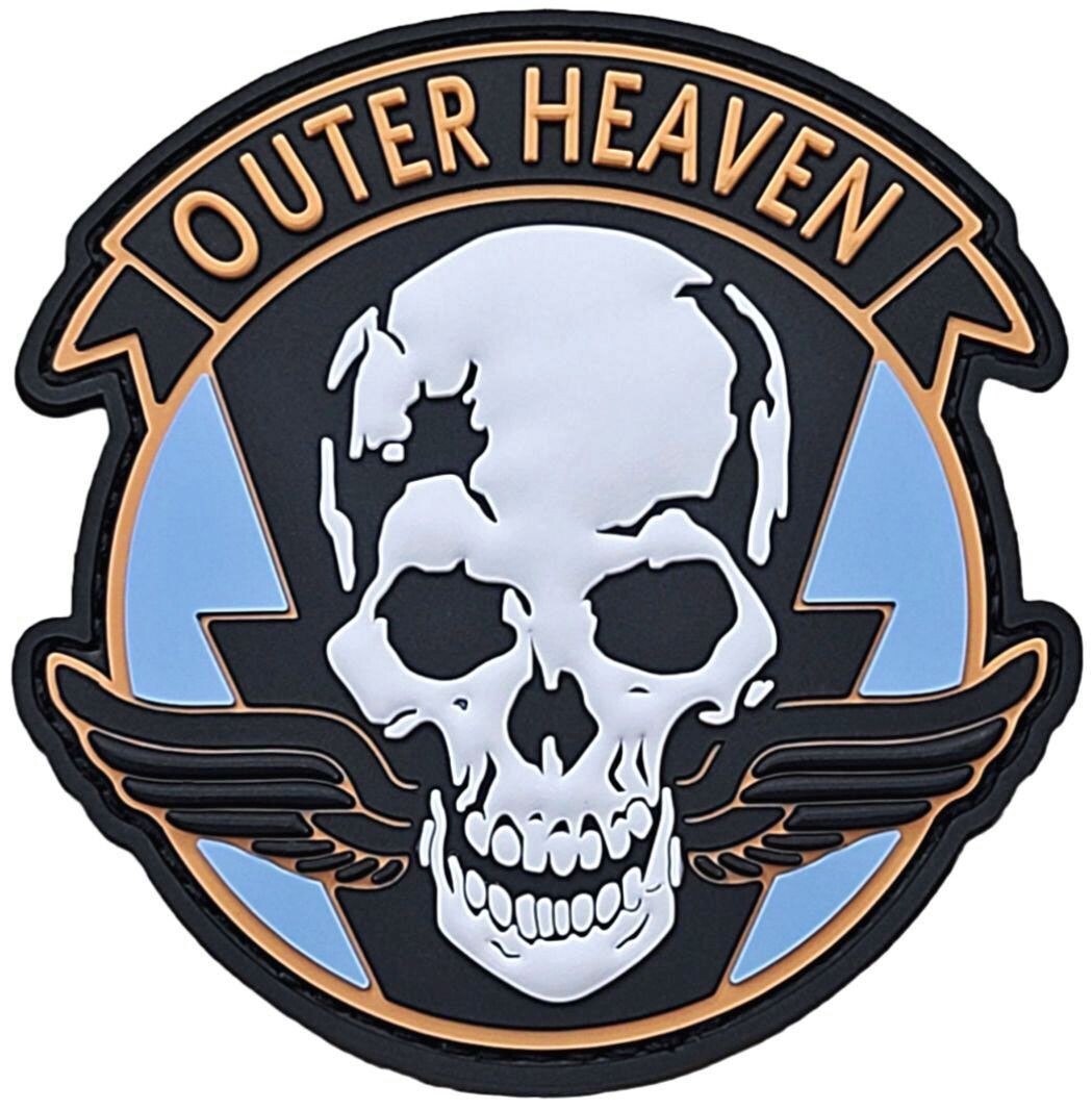 Metal Gear Solid Outer Heaven Phantom Pain 3D PVC RUBBER PATCH | 2PC HOOK 3"x3"