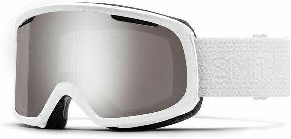 SMITH RIOT MEN'S CHROMAPOP SNOW GOGGLES, WHITE, UV PROTECTION & MIRROR LENS *DM