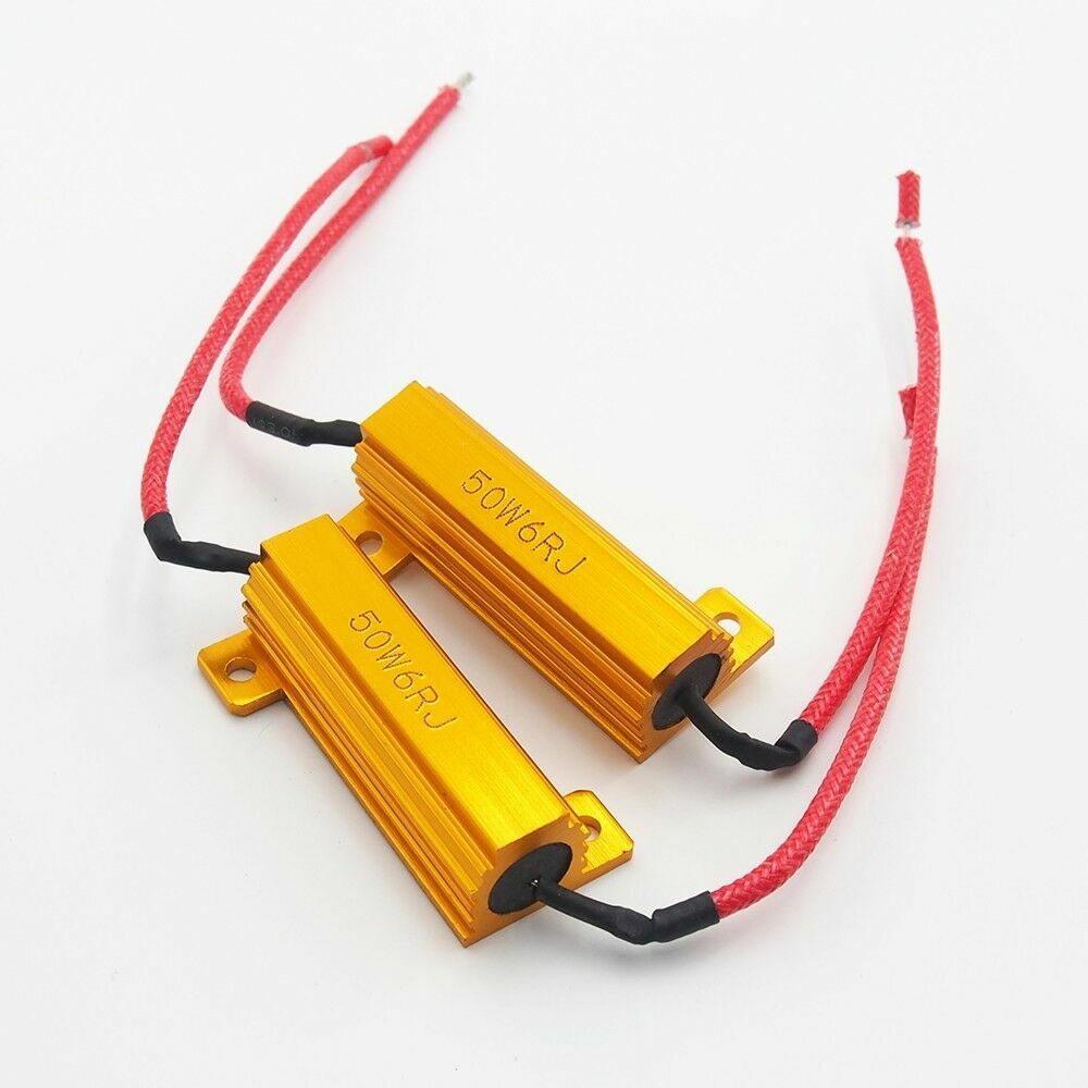 4PCS Load Resistor 50W 6RJ 6ohm LED Decoder FIX Hyper Flash Turn Signal Blinker