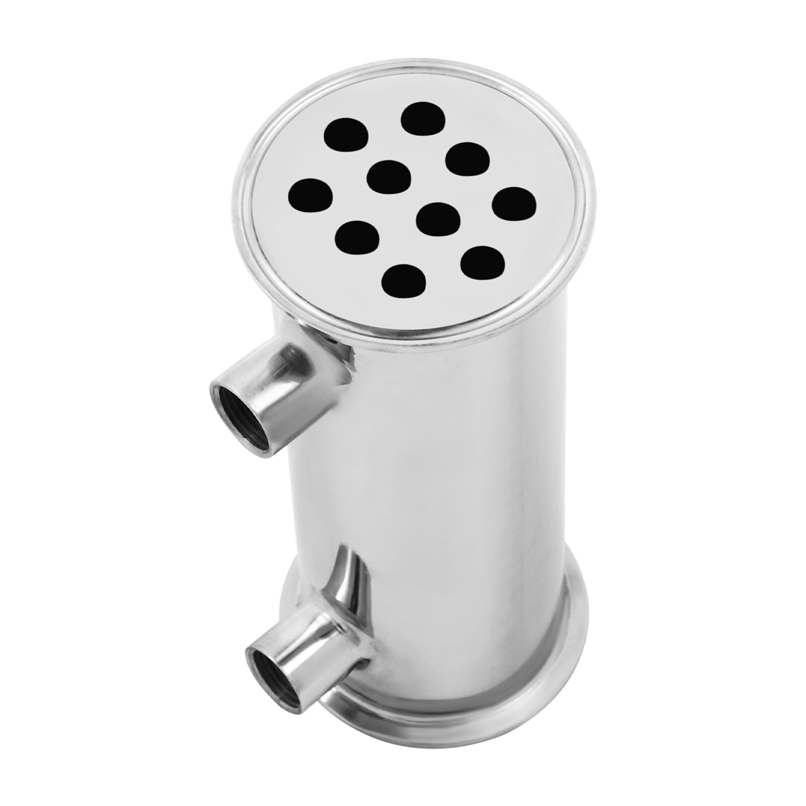 3" Tri Clamp Dephlegmator Condenser for Moonshine Reflux Still Column w 1/2" npt