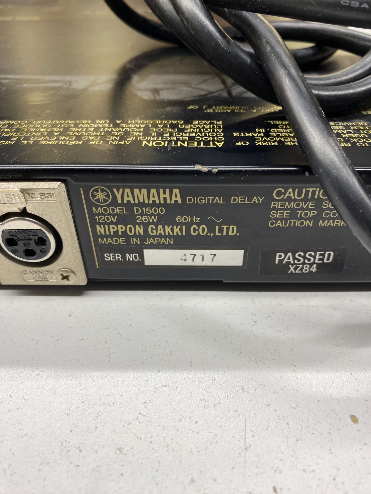 Yamaha D1500 Digital Delay Vintage 19" Rack Effect