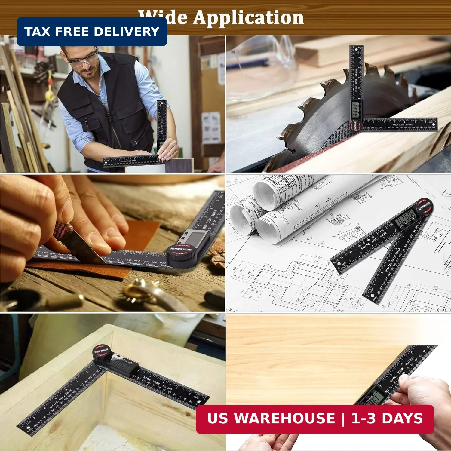 Digital Angle Finder Protractor, Angle Measuring Tool for Woodworking/Carpenter/