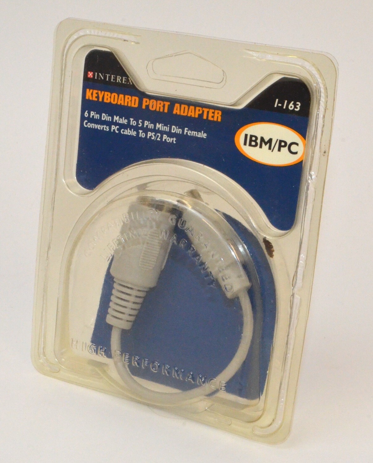 *Vintage* Interex Keyboard Port Adapter, 6-Pin Mini DIN to 5 Pin DIN *New* I-163