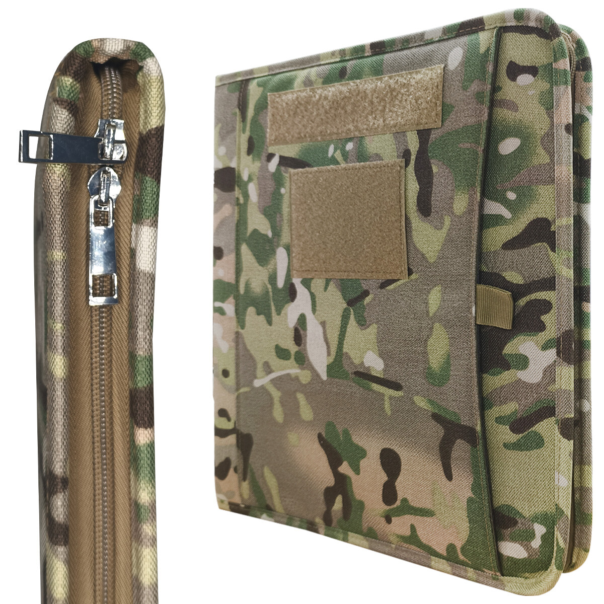 Tactical A4 3-Ring Binder Padfolio Notepad Weatherproof Notebook Cover w/ Zipper