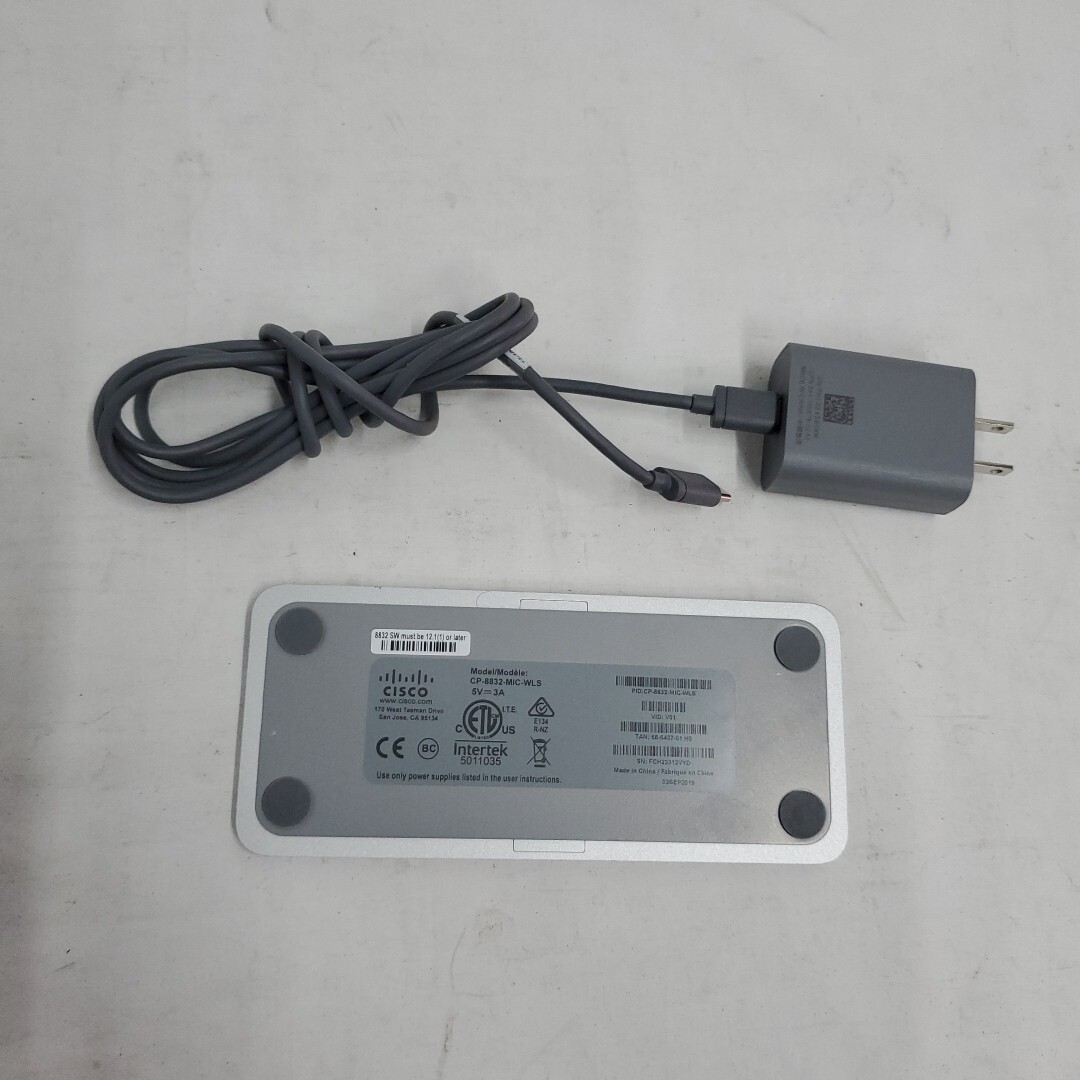 Cisco CP-8832-MIC-WLS Wireless Microphone Charging Base Only w/ Charger Silver