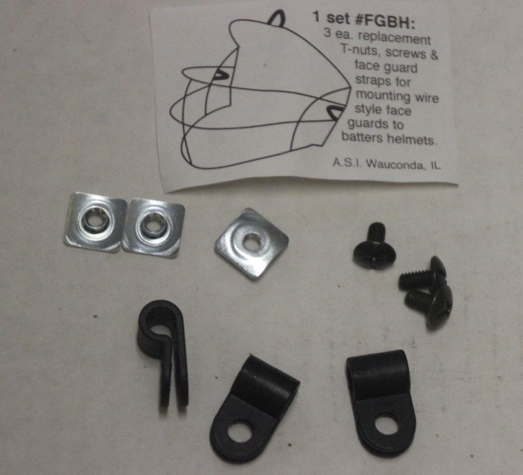 Kit for Mounting Wire Style Face Guard to Batting Helmets (Set of 2)