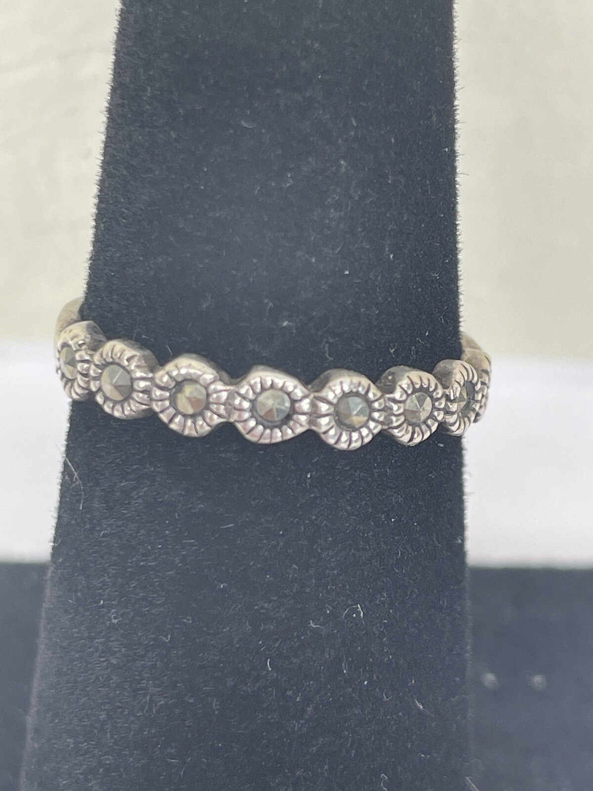 Vintage Sterling Silver  Ring  925 Size 6.5  Bendable, Unisex Hand Crafted