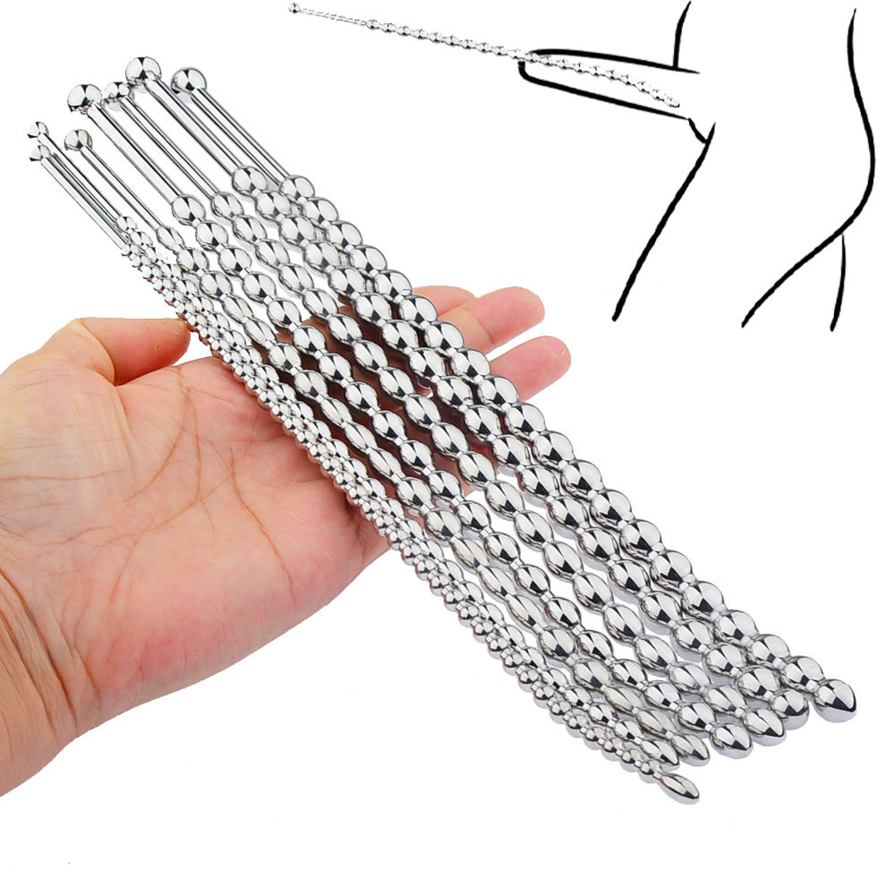 MALE Dilator Urethral Sounding Penis Plug Bead Dilator Stainless Steel Stretcher