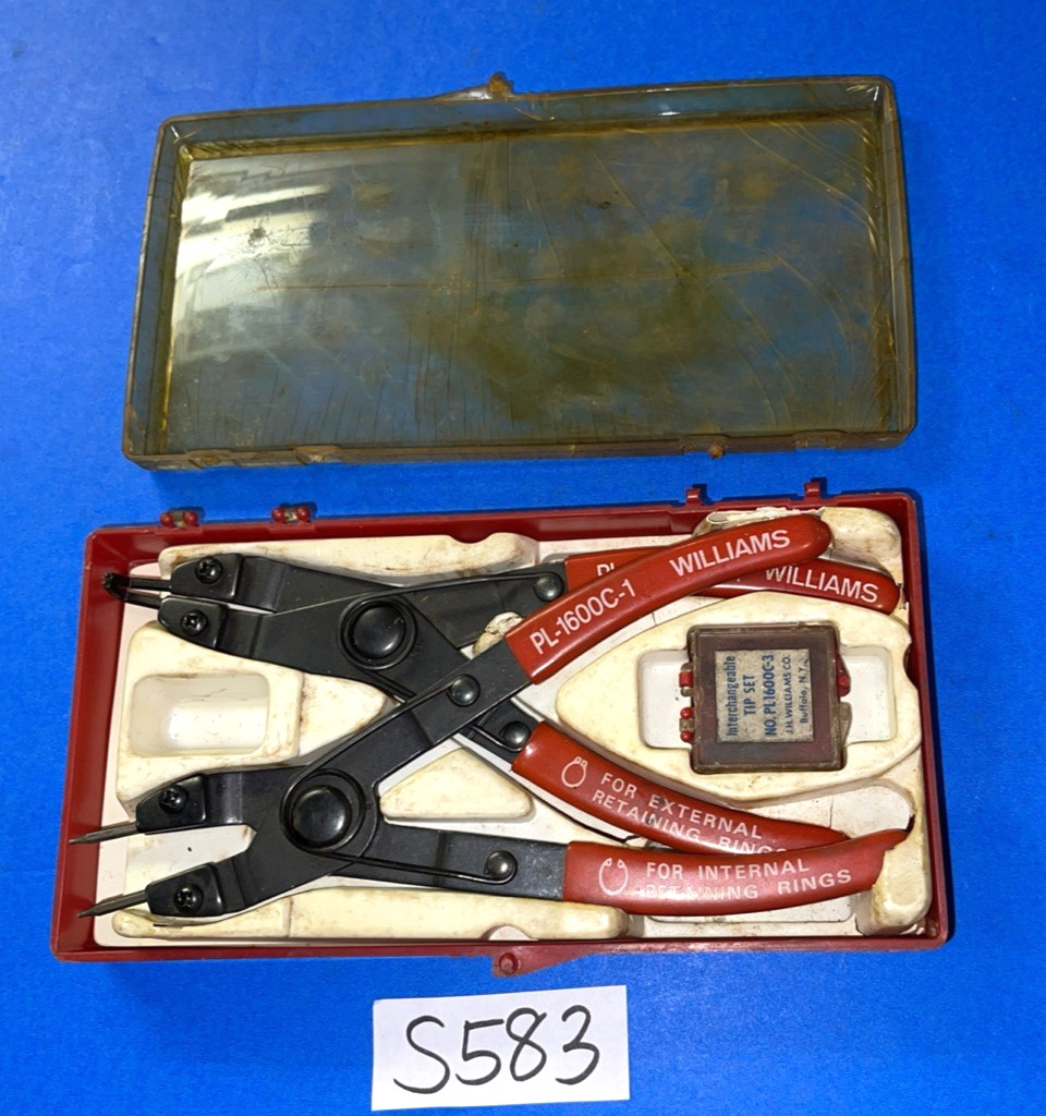 WILLIAMS CO TOOLS SNAP RING INTERNAL AND EXTERNAL PLIERS SET