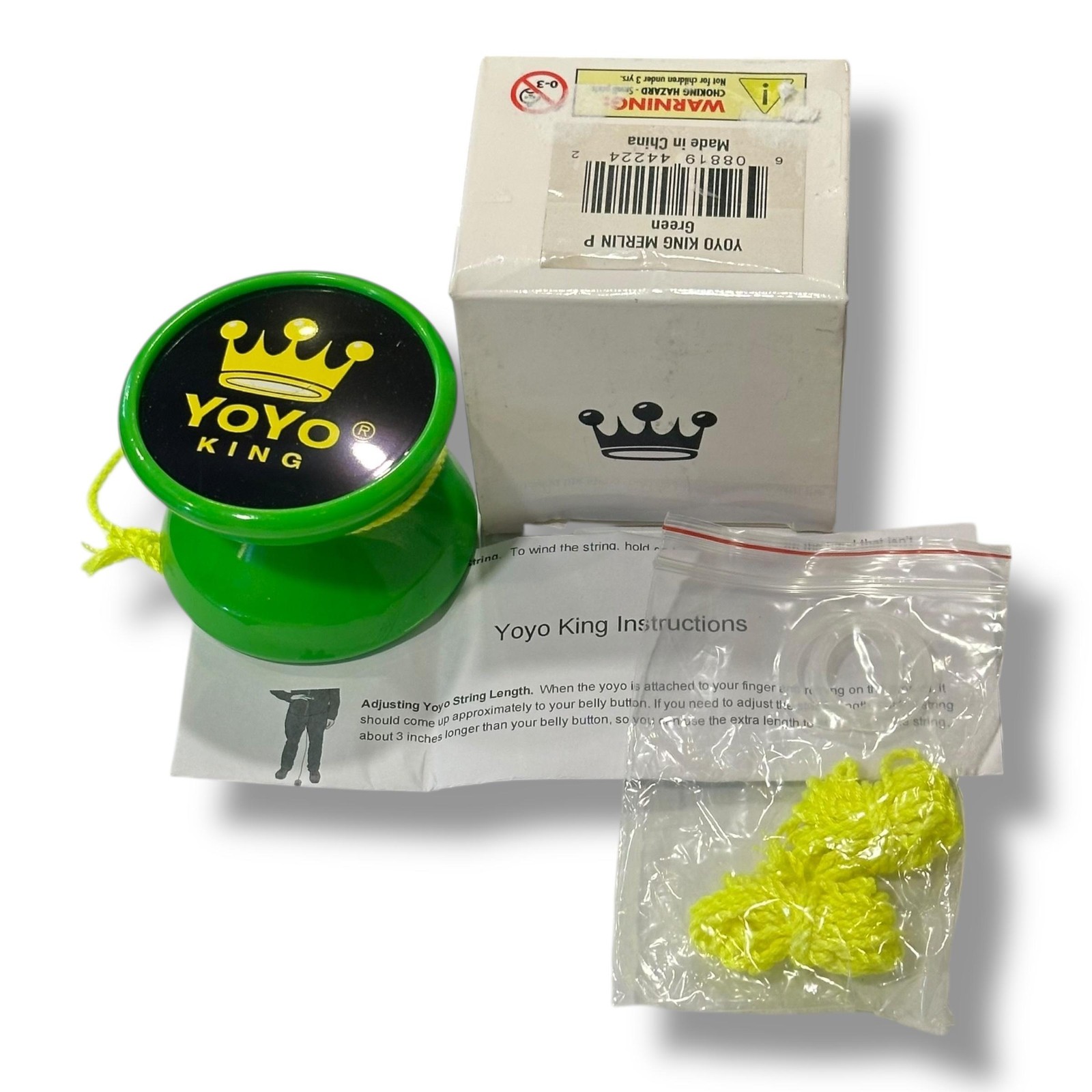 Green Merlin Yo-Yo Responsive Trick Toy Extra Strings Beginner Pro Gift