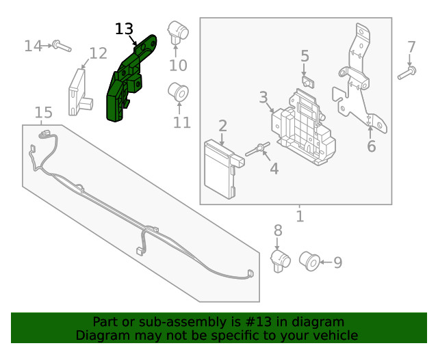 Genuine Ford Radar Sensor Bracket NL3Z-14D189-D