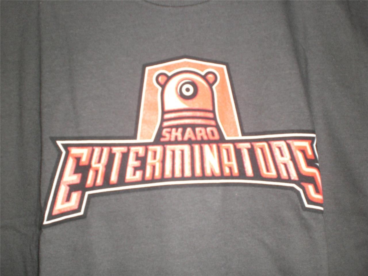 TeeFury Doctor Who LARGE "Go, Exterminators, Go!" Daleks Tribute CHARCOAL