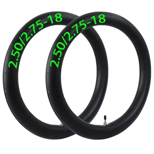 2-Pack 2.50/2.75-18 Inner Tube 2.50-18 2.75-18 Tube 80/100-18 80/90-18 90/90