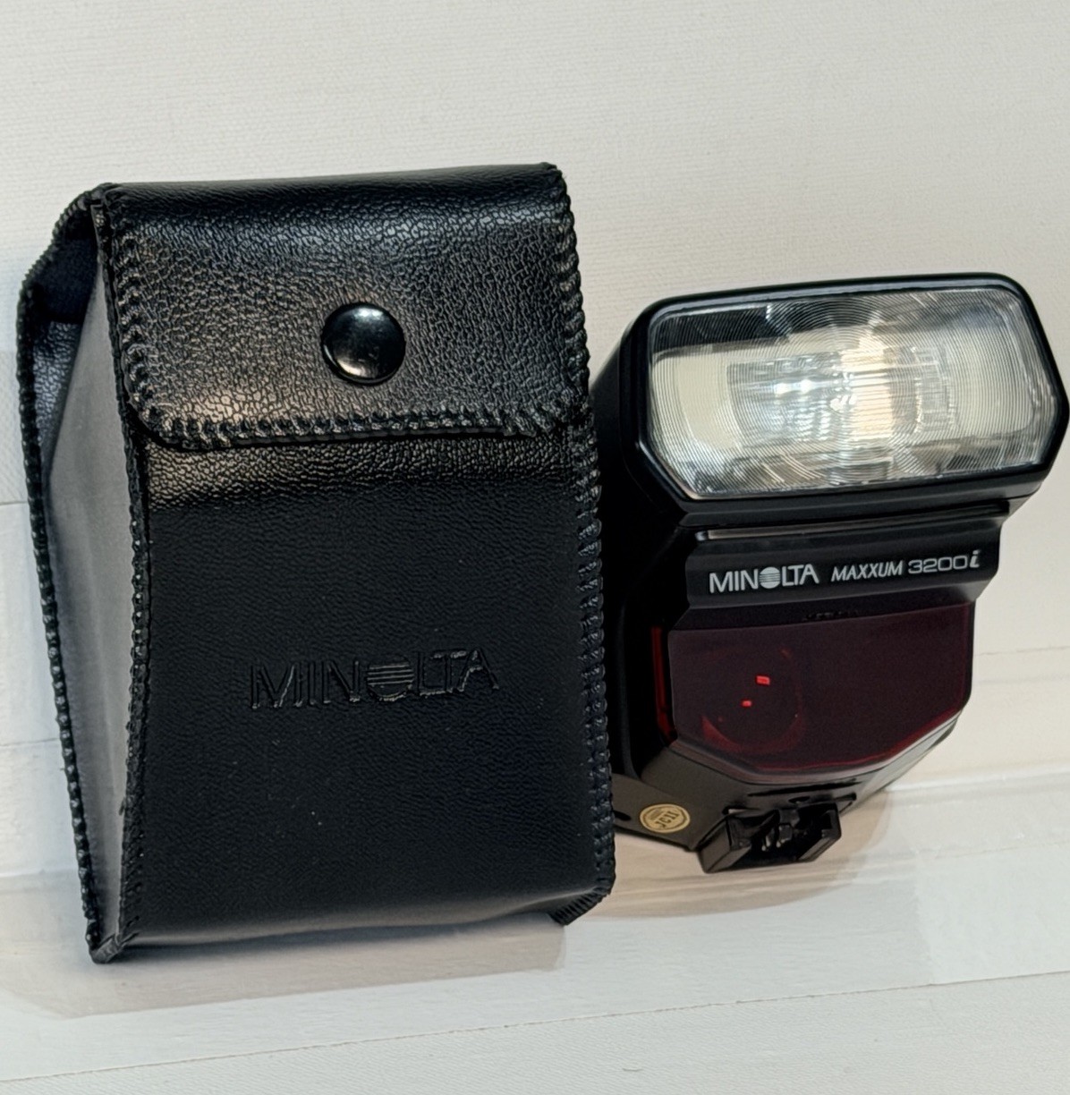 Konica Minolta Maxxum 3200i Shoe Mount Flash w/ case Tested