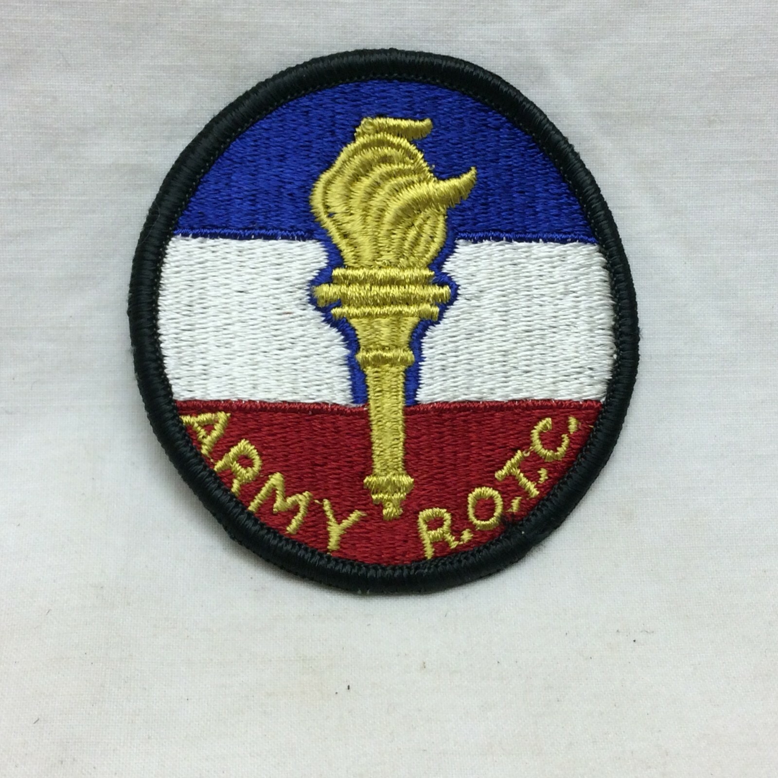 Vtg Military Patch Army ROTC Type II Variant Embroidered Field app 2 3/4" dia
