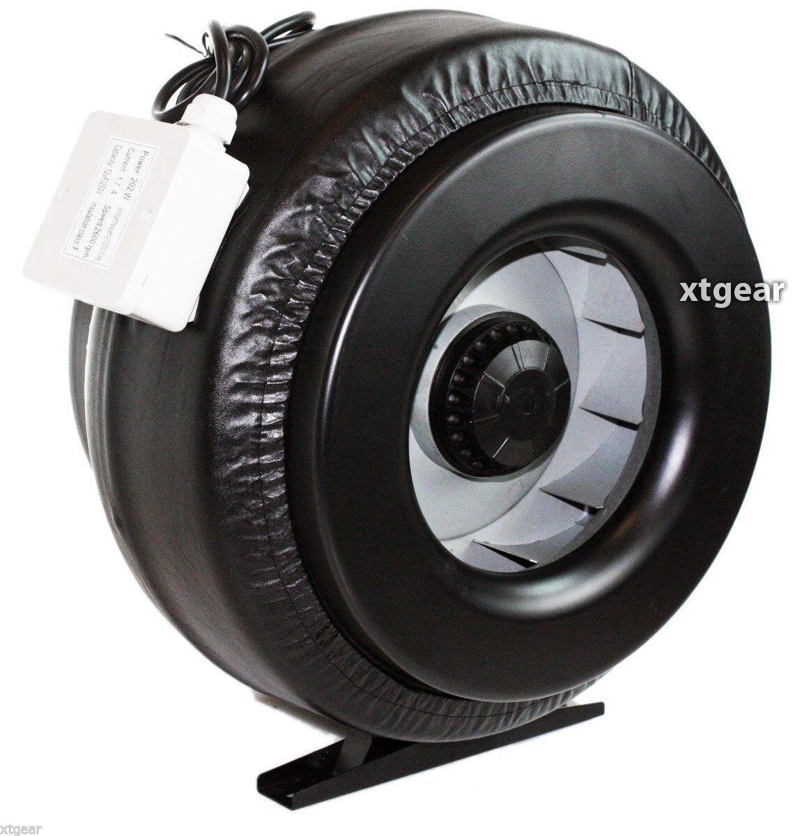 6" Inline Fan Duct Blower 400 CFM Hydroponics Vent Exhaust Air Cooled Hydroponic