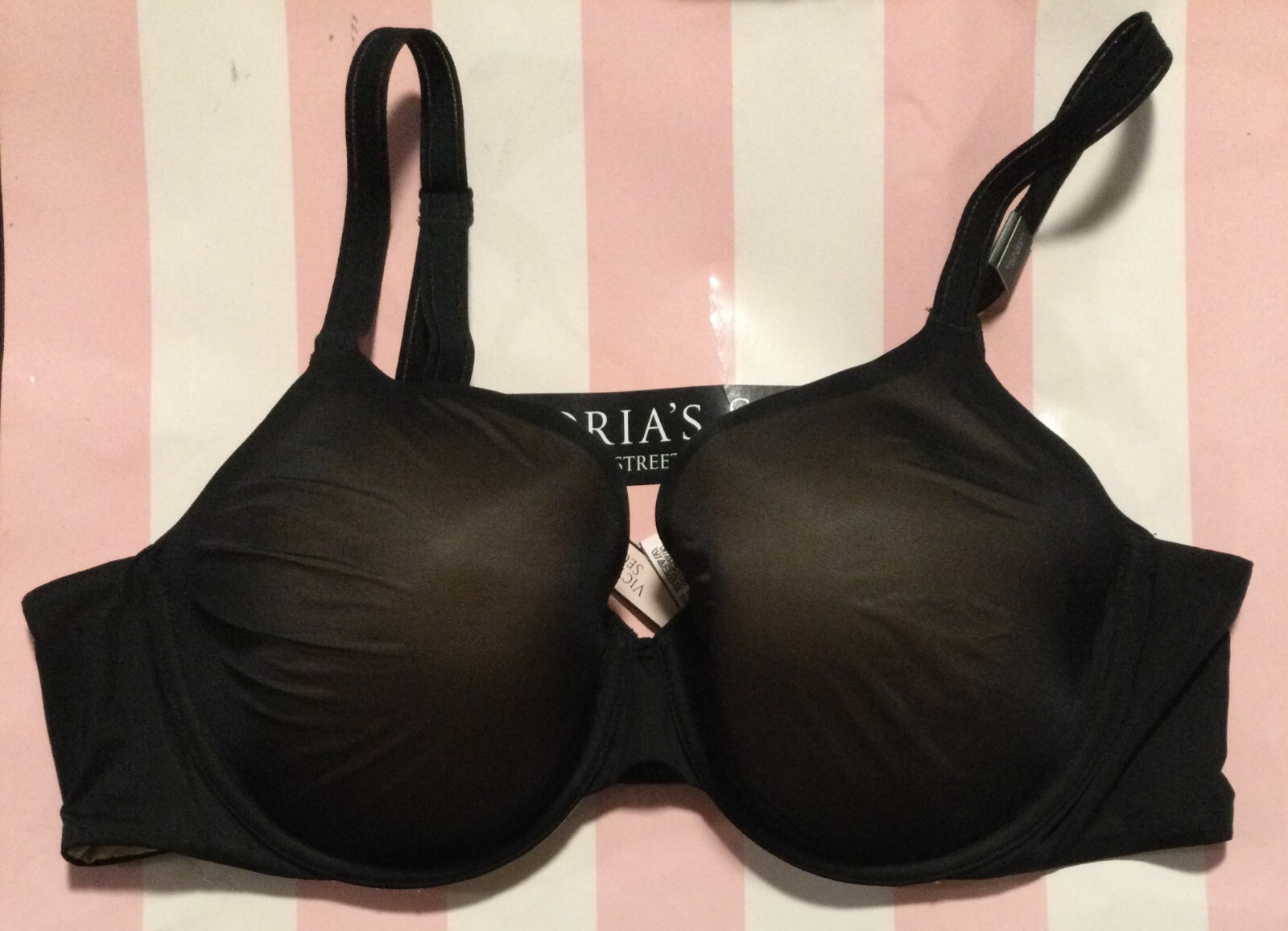 New Victorias Secret Angelight Lightly Lined Perfect Coverage Black 40DD Bra NB2