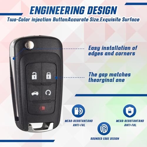 Car Key Fob Keyless Entry Remote Compatible with Chevy