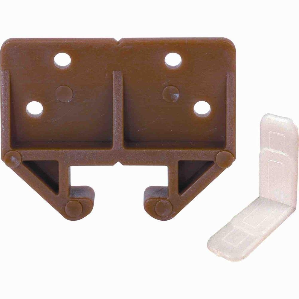 Prime-Line R 7084 Drawer Track Guides for 1/4 In. by 7/8 2 Pack, Brown