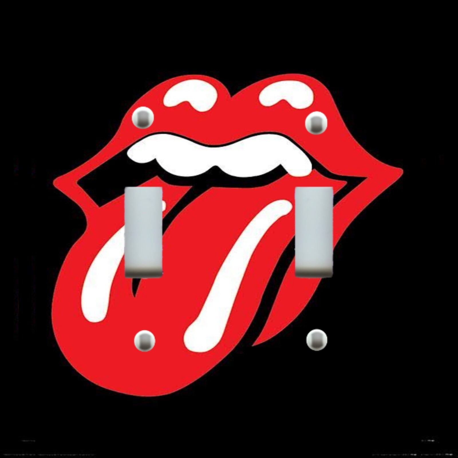 ROLLING STONES MICK JAGGER LIPS MUSIC Image Light Switch Wall Plate Outlet Cover