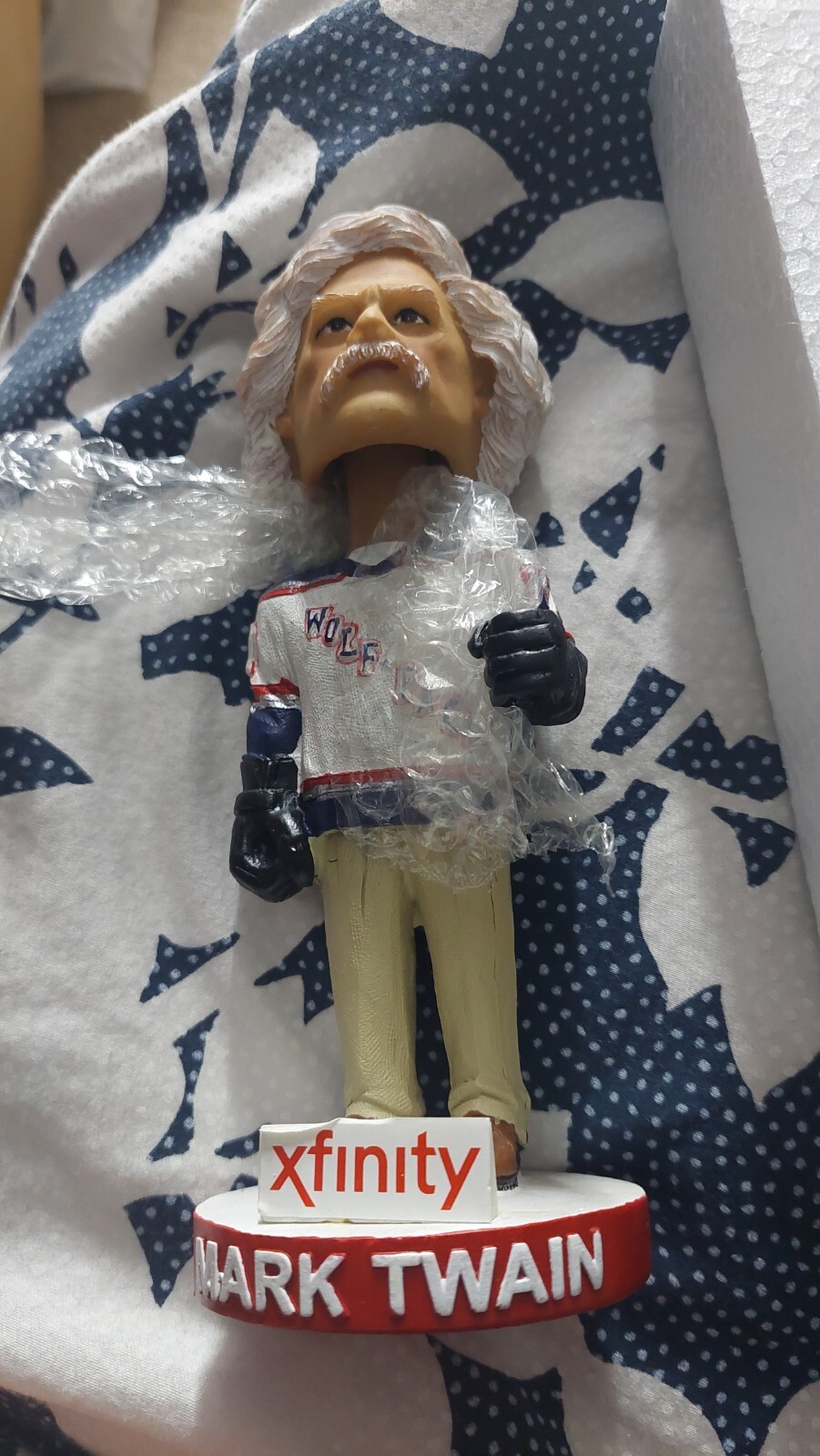 Mark Twain: Hartford Connecticut Wolfpack Hockey Team/ Xfinity￼ Bobble Head