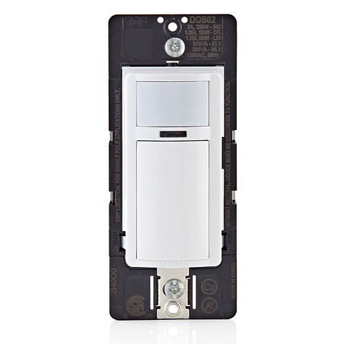 Leviton DOS02-LW 150W LED Single Pole White Motion Sensor Light Switch