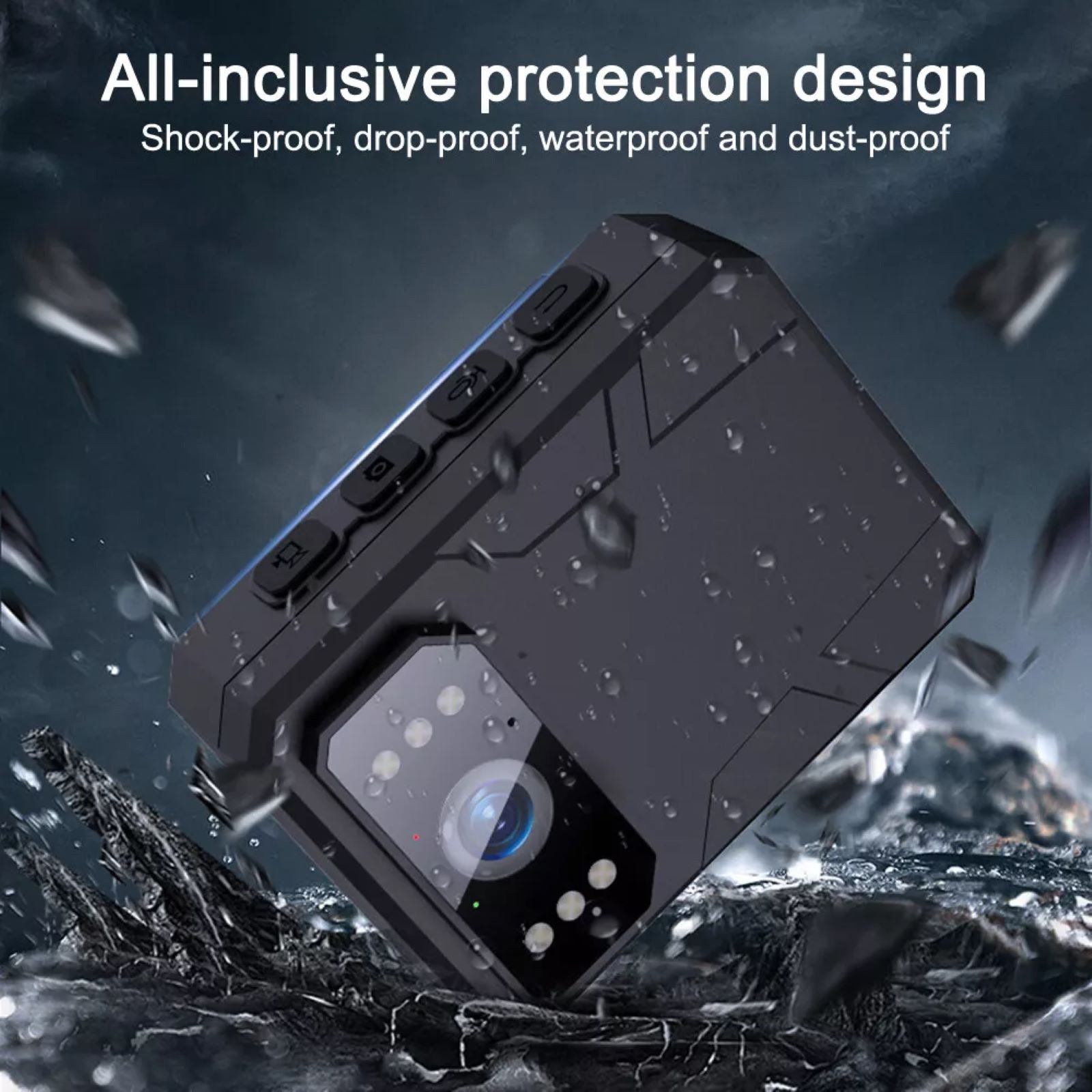 4K HD Police Wearable Cam Body Camera Recorder w/ Audio Night Vision Record