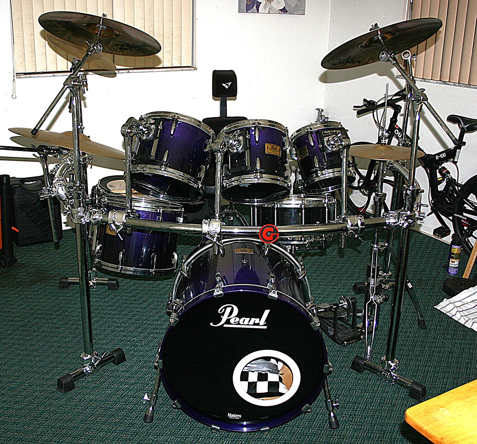 Pearl Masters Custom Extra Maple Shell Complete Drum Set