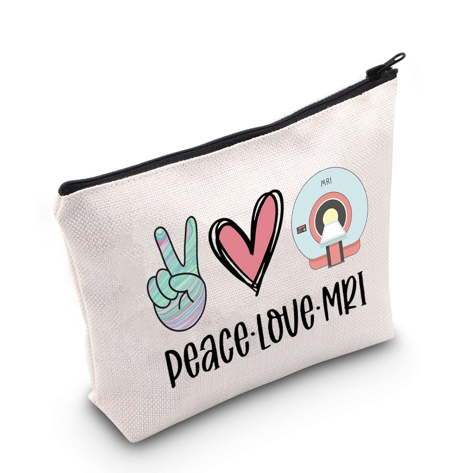 POFULL MRI Tech Gift Radiology Gift Peace Love MRI Cosmetic Bag Rad Tech Gift...
