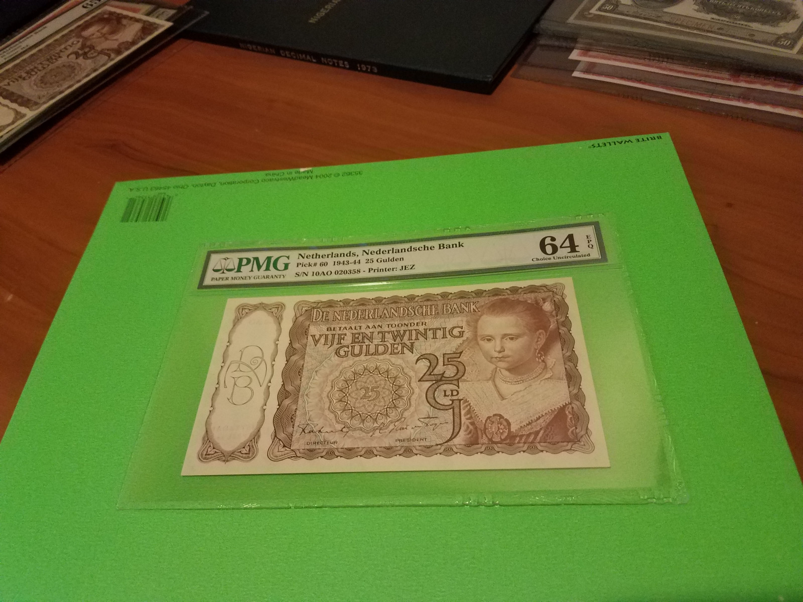 netherlands 25 gulden pick 60 PMG 64epq