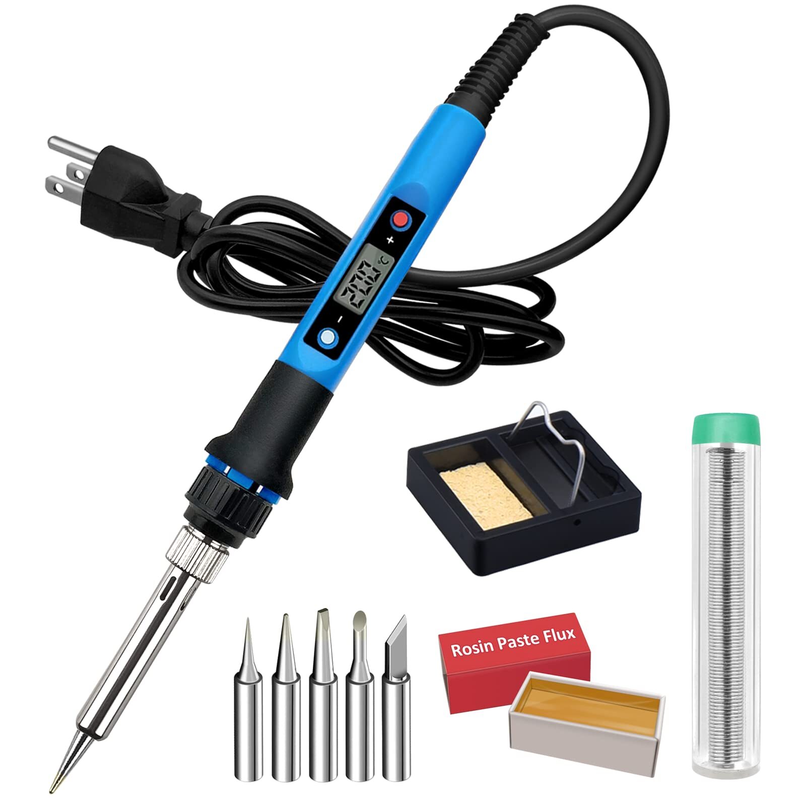 Soldering Iron Kit 80W 110V Fast Heat up in 10S LCD Digital Adjustable Temperat