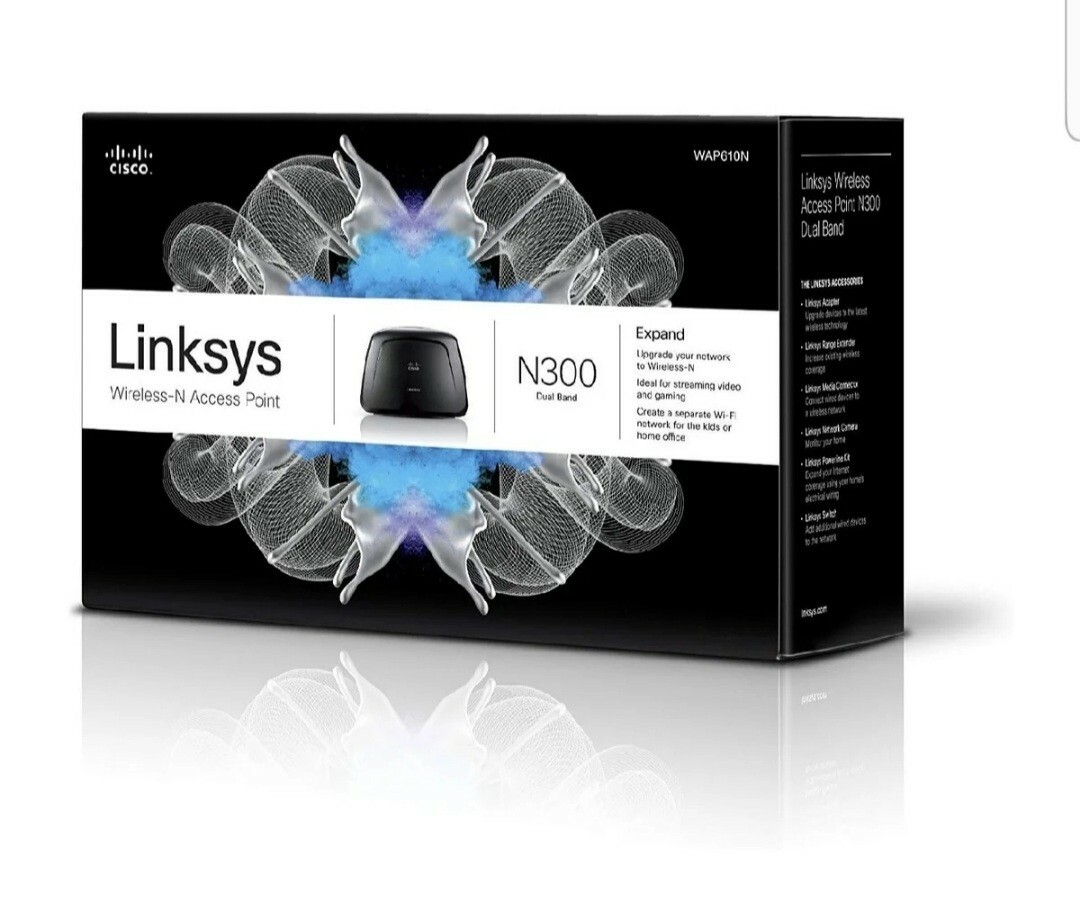 NEW SEALED Linksys N300 Dual-Band Wireless-N Access Point WAP610N Cisco