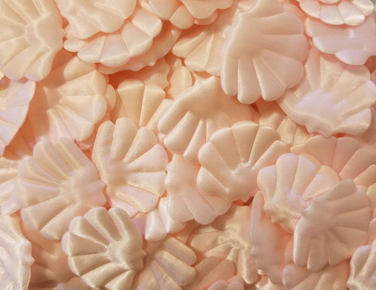 20 pcs SEASHELL Craft Puffins Padded Satin Applique Embellishment Soft Shapes
