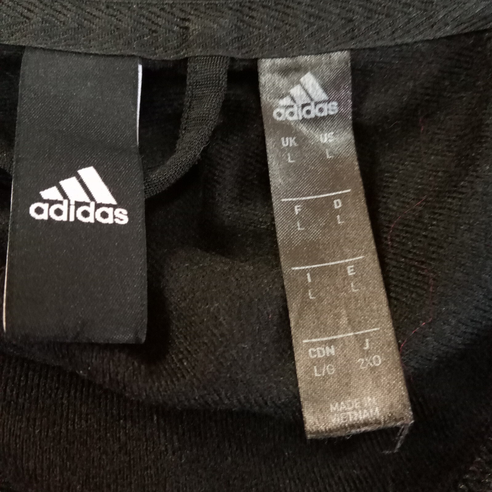 adidas Men’s Active Track Jacket Zipper Front Black Size L Large