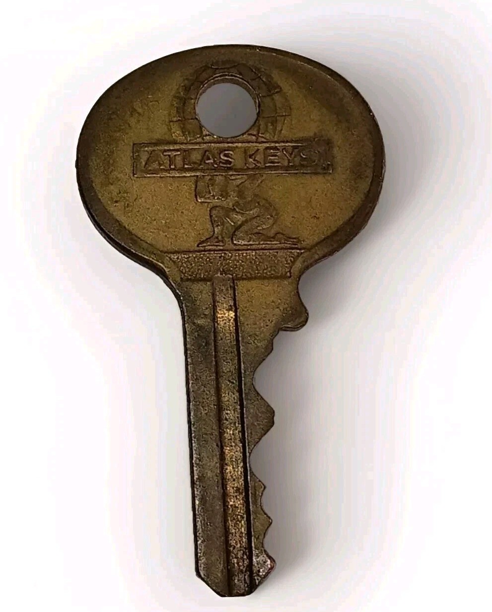 Atlas Key USA Vintage Brass Cabinet Drawer Lock Key for Craft Jewelry Collectors