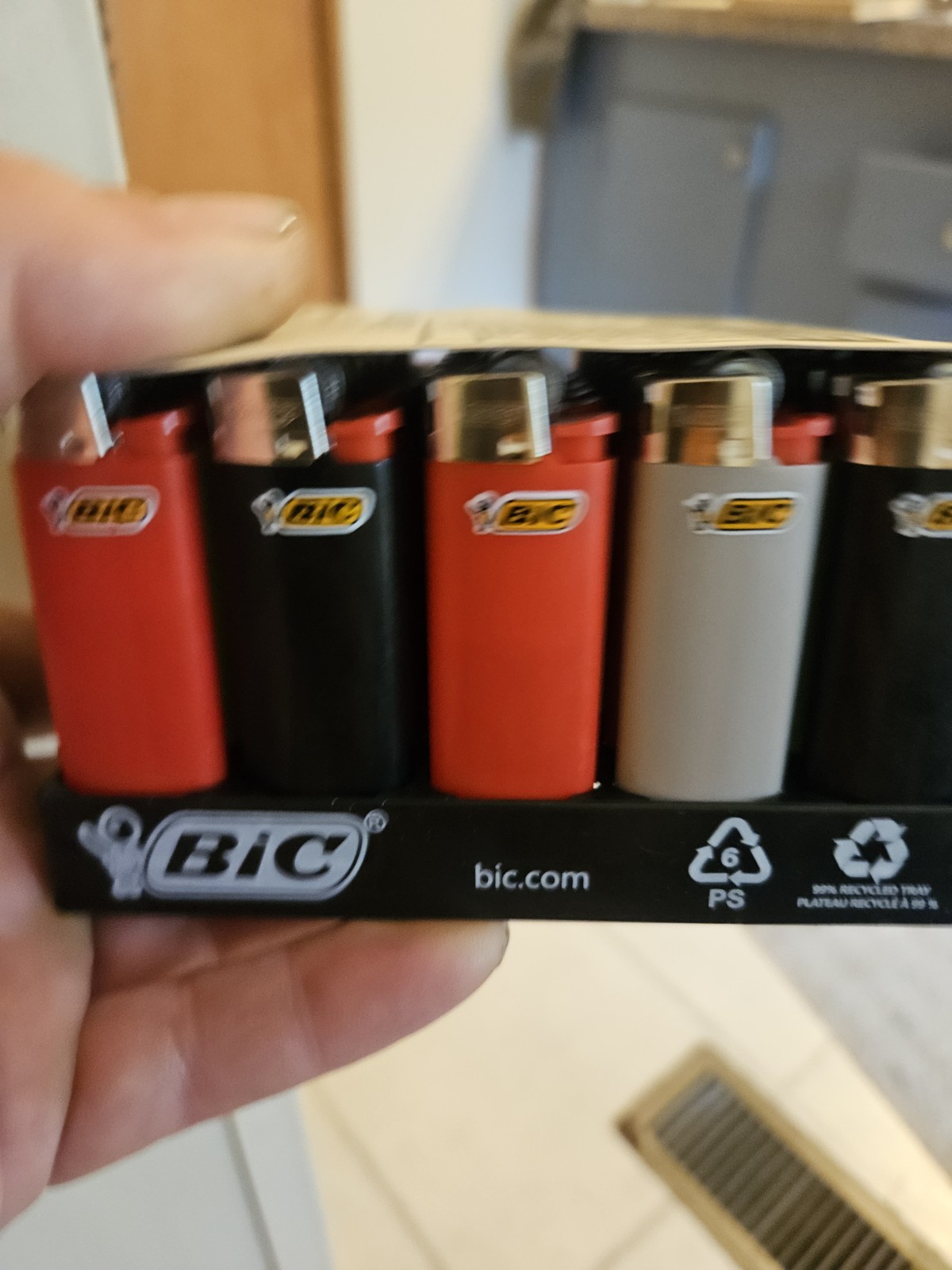 50 BIC Mini Classic Multicolor Disposable Pocket Lighters Soft Flame Butane