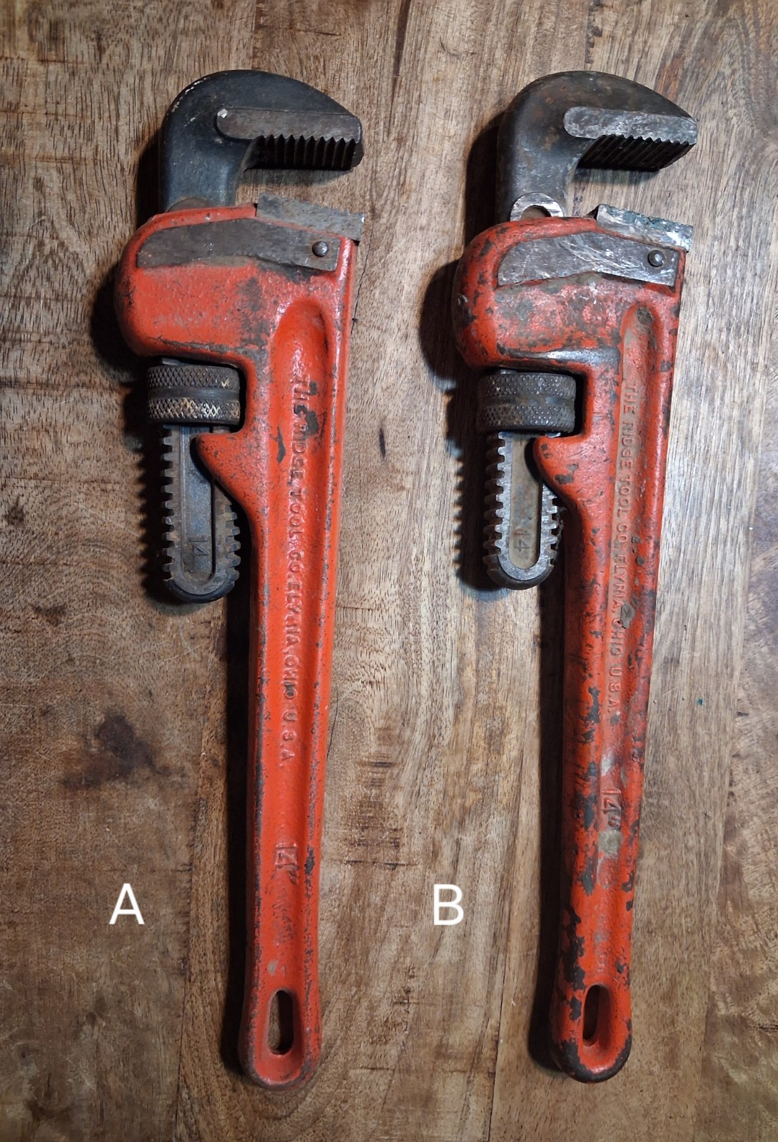 Vingtage Ridgid Heavy Duty 14" Pipe Wrench Made In USA