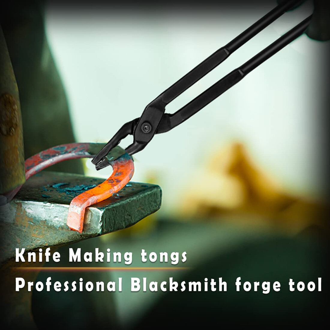 16 inch Wolf Jaw Blacksmithing Tongs Multipurpose Forge Tool Beginner Bladesmith