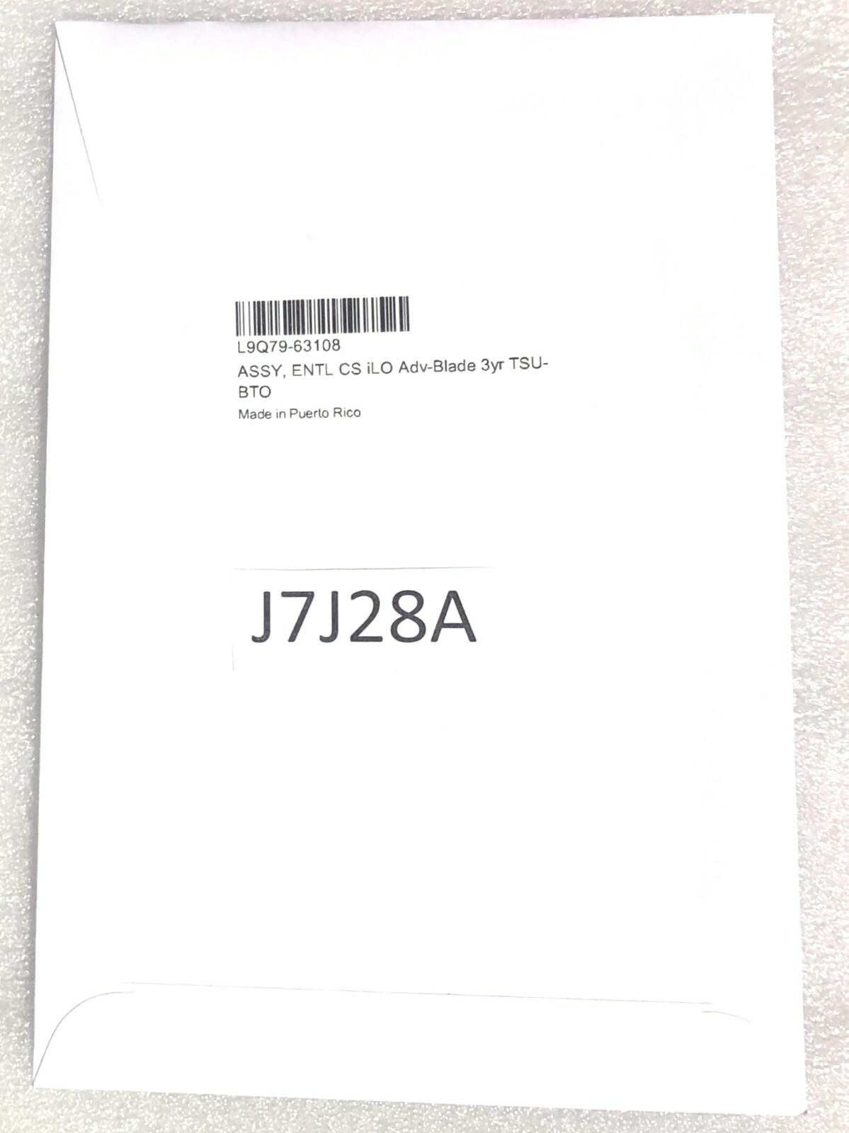 J7J28A L9Q79-63108 HPE CS SAP Hana Ilo Advanced-BL 3-Year TSU LTU NEW