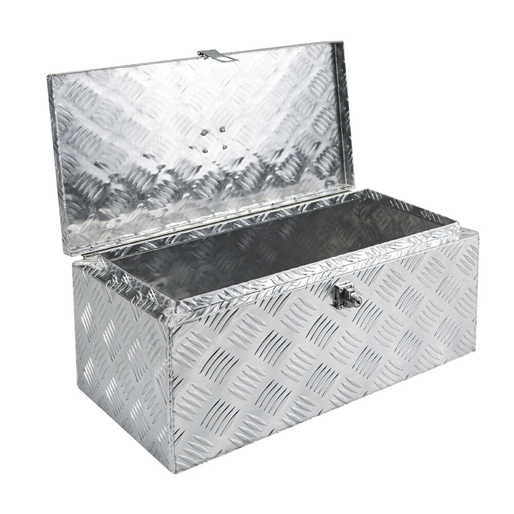 23"X11"X10" Aluminum Toolbox Trailer Tongue Tool Box for Pickup Truck Bed RV ATV