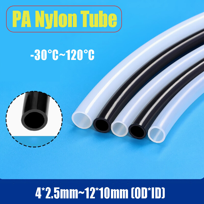 PA6 Nylon Tube Hard Pipe Corrosion Resistant Chemicals Fuel Oil Tube ID 2.5-10mm