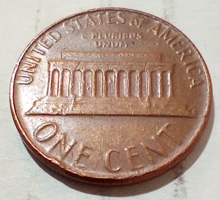 1978 D Cent Coin Stretched IN Error Touching Rim Obverse