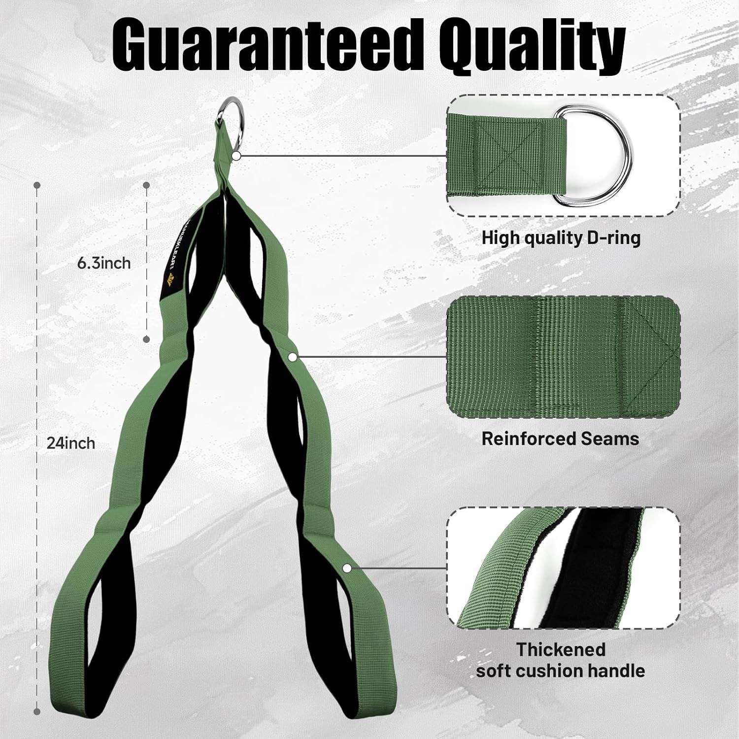 Customizable Tricep Pull Rope with Neoprene Handles for Safe, Effective Training