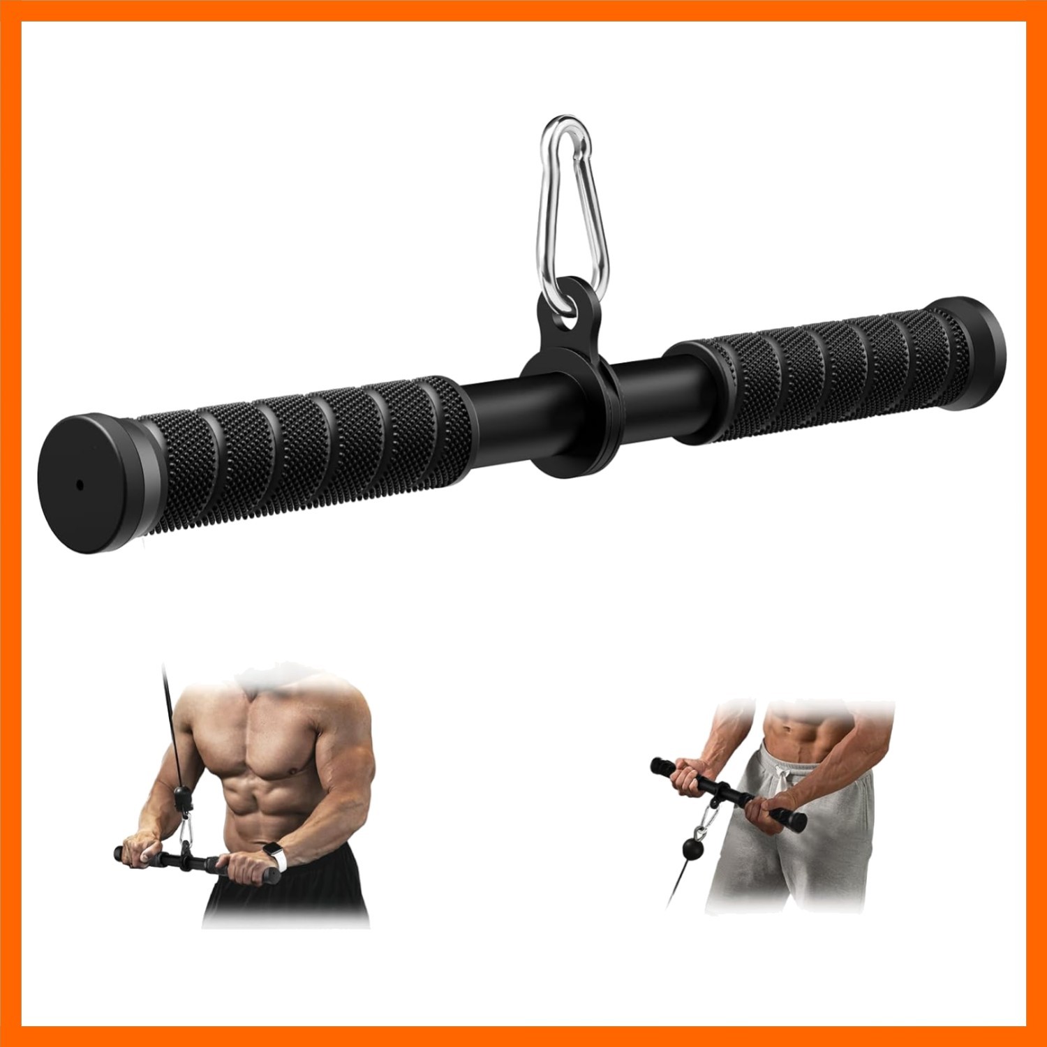 Tricep Pressdowns Straight Bar Cable Attachment ，360 Degree Rotating Bicep Pu...