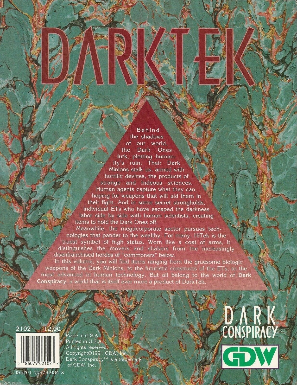 Dark Conspiracy- Darktek Sourcebook - Vehicles, tools, weapons Play Copy FS