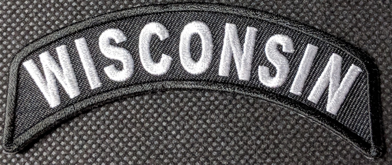 Wisconsin Mini Rocker Embroidered Biker Patch