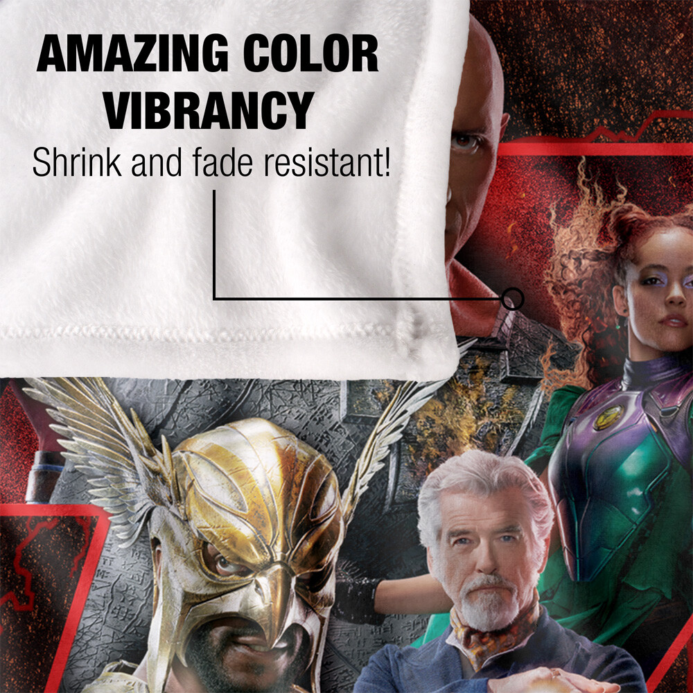 Black Adam Character Bolt Silky Touch Super Soft Throw Blanket