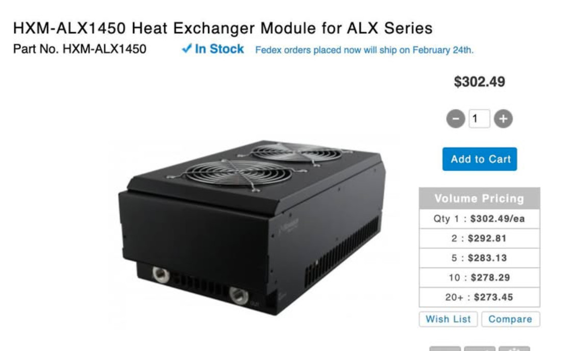 HXM-ALX1450 Heat Exchanger Module for ALX Series