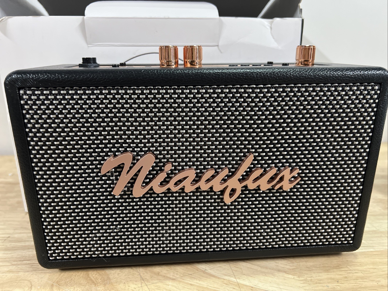 Retro Karaoke Machine with Two Wireless Microphones, Portable Bluetooth Speaker