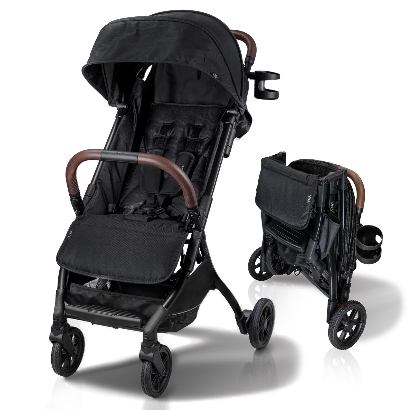 Strolee Lightweight Baby & Toddler Stroller, Ultra Compact XL Canopy, Deep B